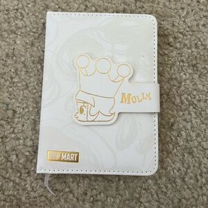 POP MART Molly White Notebook Cover with Gold Accent